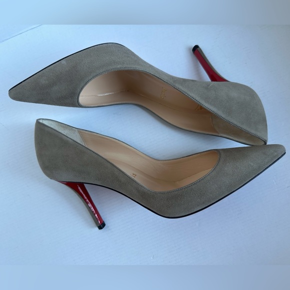 Authentic Christian Louboutin Suede Heels 37 - Picture 2 of 14